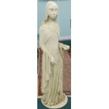 20thC School. Figure of a lady in flowing robes, polystyrene, papier mache, 154cm high.