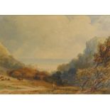 Anthony van Dyke Copley Fielding (1787-1855). Lynmouth n. Devon, watercolour, signed, 18cm x 25cm.