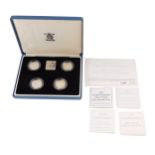 Royal Mint UK Silver Proof One Pound Collection 1994-1997.