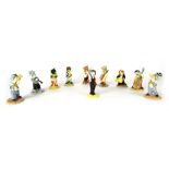A group of Beswick Cat Band figures, comprising Feline Flamenco, CC7, One Cool Cat, CC3, Calypso Kit