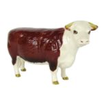 A Beswick Hereford Bull Champion, 10cm high, boxed.