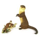 Two Country Artists figure groups, comprising 'Daybreak' otter and cub, 05157, 14cm high, and a larg