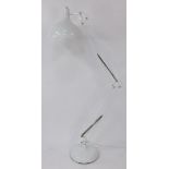 A Tecton anglepoise style floor lamp, model BQ05234875, in white finish, approx 195cm high when full