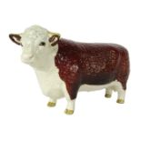 A Beswick Hereford Bull Champion, 10cm high, boxed.