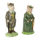 Two Beswick pig figures, comprising Gentleman Pig, ECF4, 15cm high, and The Lady Pig, ECF8, 13cm hig