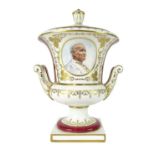 A Royal Worcester commemorative vase and cover, to commemorated the Visit of His Holiness Pope John