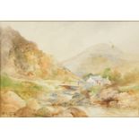 E A Krause (20thC School). Mountainous scene, watercolour, signed and dated 1909, 28cm x 41cm, fram