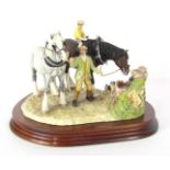 A Border Fine Arts figure group, You Can Lead A Horse To Water, BFA202, 20 Year Celebration figure g