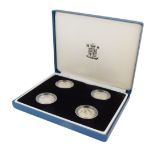 Royal Mint Bridge silver £1 four coin set 2004.