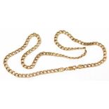 A 9ct gold curb link chain, with clip clasp, 46cm long, 6.5g.