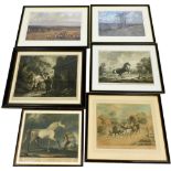 A group of 19thC and later equestrian and related pictures, to include after B Marshall Pinart Lop,