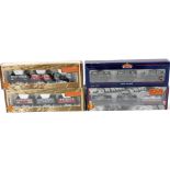 Bachmann OO gauge railway, comprising a fourteen tonne tank wagons "Shell-BP" black (set of three),