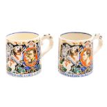 A Myott and Son commemorative mug designed by Laura Knight, to commemorate the coronation of King Ge