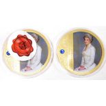 A pair of portraits of a Princess commemorative medals, for the life of Princess Diana of Wales.