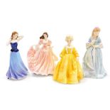 Four Royal Worcester porcelain figures, comprising Grandmother's Dress 3081, Jenny Las Petites Speci