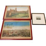 A pair of late 18thC hand coloured engravings of the city of Dresden, engraved by Nabholz, published