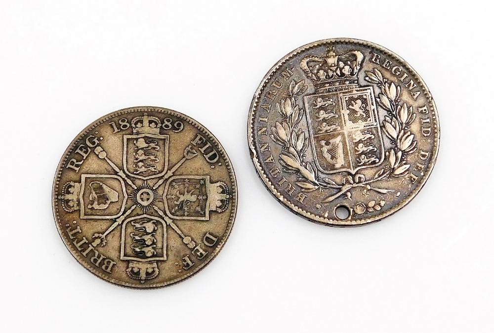 George IV and later silver and copper coinage, including Queen Victoria crowns 1889 and 1890, young - Image 3 of 5