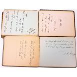 Two early 20thC autograph albums, containing verses and illustrations, some later.