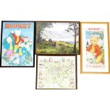 A group of Rupert The Bear posters and prints, to include Rupert & Friends, 68cm x 48cm, Nutwood Vil