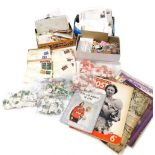 GB and world stamps, some still attached to envelopes. (1 box)