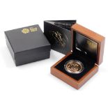 An Elizabeth II 2014 five sovereign gold coin, numbered 114, 39.94g, in fitted box with certificates