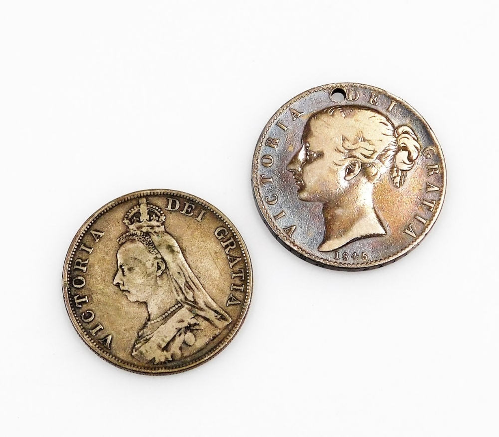 George IV and later silver and copper coinage, including Queen Victoria crowns 1889 and 1890, young - Image 2 of 5