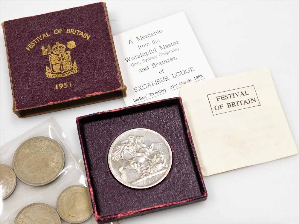 George IV and later silver and copper coinage, including Queen Victoria crowns 1889 and 1890, young - Image 5 of 5