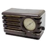 A Philips brown Bakelite cased radio, type 371A/15, number 8160.