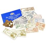 Coins and bank notes, including the Rothmans Cambridge Collection of rare bank notes, Japanese Gover