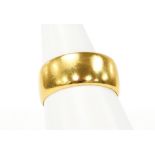 A 22ct gold wedding band, ring size Q½, 8.3g all in.