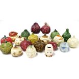 A group of Sylvac character jar and covers, to include Chutney, Apple Sauce, Onions, Cucumber, Beetr