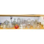 Various glassware, to include dome and cover, various vases, etc. (a quantity)