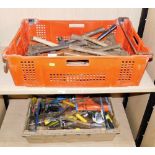 Various tools, to include a large quantity of hammers, mallets, metal files, wire brushes, screwdriv