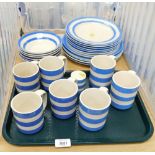 A group of T.G. Green Cornish ware, to include seven mugs, salt shaker, dinner plates, bowls, etc. (