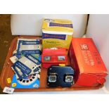 A 3D View Master, another, various View Master three dimensional colour picture reels, a Hannimex Vi