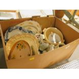 Decorative china, Royal Commemorative ware, part services, canteen of cutlery, etc. (1 box and other