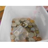 Various coins, modern, used. (1 tub)