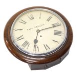An early 20thC Smiths Enfield oak cased wall clock, the 29cm diameter dial marked Carr Carlisle in
