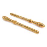 Two solid brass belaying pins. (2)