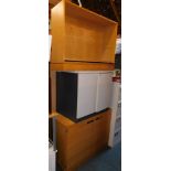 Two office cupboards, together with a similar bookcase. (3)