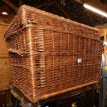 A wicker hamper.