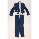 An RAF Chief Technician's mess uniform, with jacket, trousers and braces.