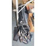 A Williams golf bag and set of Wilson Ghia Effect left handed 1200 golf clubs, comprising 9, 6, 3, 7