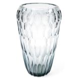 A mid 20thC Arthur Lutzens turquoise glass vase, for the Oberlausitzer Glaswerke Weisswasser (OLG),