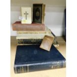 Various books, religious and other, to include Book of Common Prayer with ivorine cover and applied