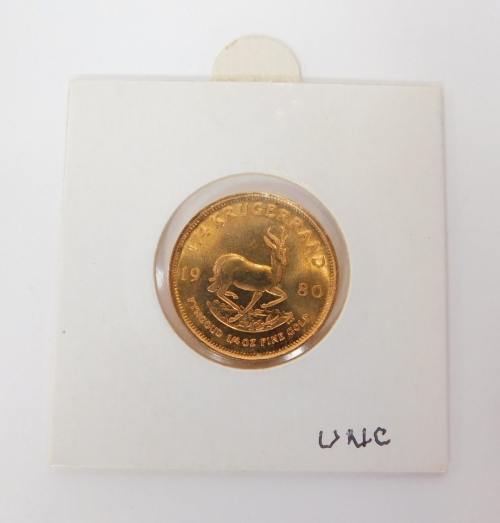 A quarter Krugerrand 1980 South Africa. - Image 2 of 2