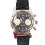 A 1960's Rotary Aquaplunge chronograph gentleman's wristwatch, with black dial and cream subsidiary