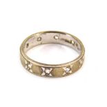 A 9ct white gold eternity ring, set with illusion set CZ stones, ring size J½, 2.4g all in.