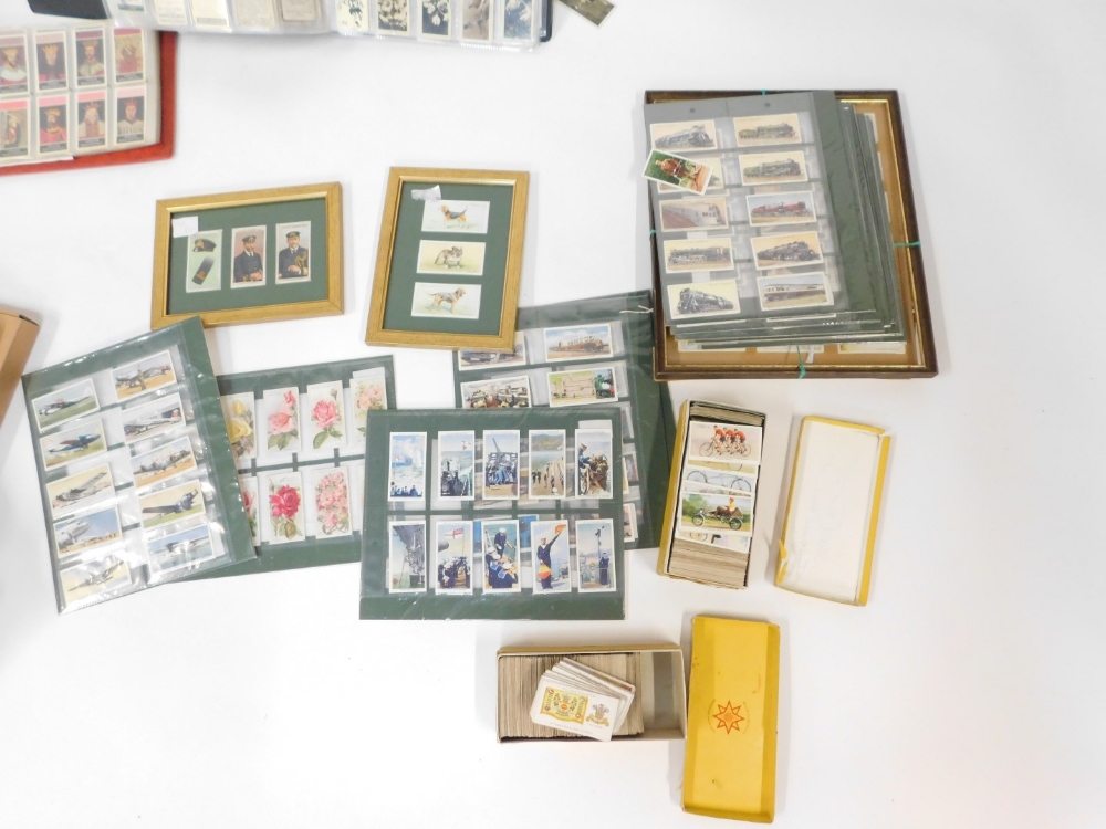 Cigarette trade and tea cards, comprising a box of loose cards, five framed examples, various albums - Image 5 of 6
