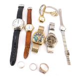 A group of wristwatches, a gent's Bulova Acroton, Fortune gent's wristwatch, Linear gent's wristwatc